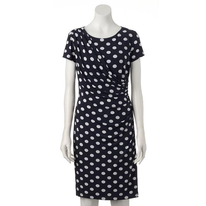Women's Ronni Nicole Dot Faux-wrap Dress, Size: 6, Blue Other