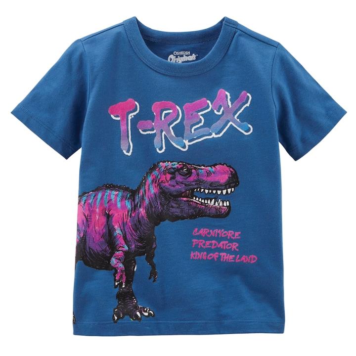 Boys 4-8 Oshkosh B'gosh&reg; T-rex Graphic Tee, Size: 7, Med Blue