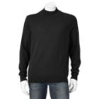Men's Croft & Barrow&reg; Classic-fit 12gg Solid Mockneck Sweater, Size: Large, Black