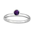 Stacks And Stones Sterling Silver Amethyst Stack Ring, Women's, Size: 7, Purple