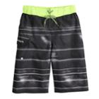 Boys 8-20 Zeroxposur Galactic Stripe Swim Trunks, Size: Medium, Black