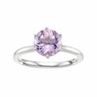 Lc Lauren Conrad 10k White Gold Amethyst Ring, Women's, Size: 6, Purple