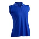 Women's Nancy Lopez Grace Sleeveless Golf Polo, Size: Large, Blue