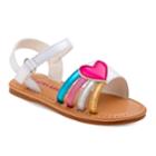 Laura Ashley Heart Toddler Girls' Sandals, Size: 6 T, White