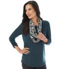 Women's Apt. 9&reg; Mock-layer Top, Size: Regular, Dark Green