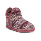 Muk Luks Amira Women's Knit Bootie Slippers, Size: Large, Red Other