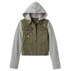 Girls 7-16 & Plus Size Mudd&reg; Knit Utility Jacket, Girl's, Size: 12, Dark Green