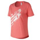 Women's New Balance Graphic Tech Short Sleeve Tee, Size: Small, Pink