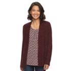 Women's Croft & Barrow&reg; Ribbed Sleeve Cardigan, Size: Small, Royale