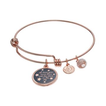 Love This Life Stars In The Sky Crystal Bangle Bracelet, Women's, Gold