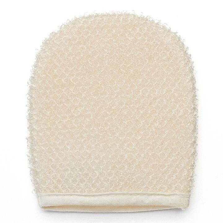 Earth Therapeutics Super Loofah Exfoliating Facial Mitt, Beig/green (beig/khaki)