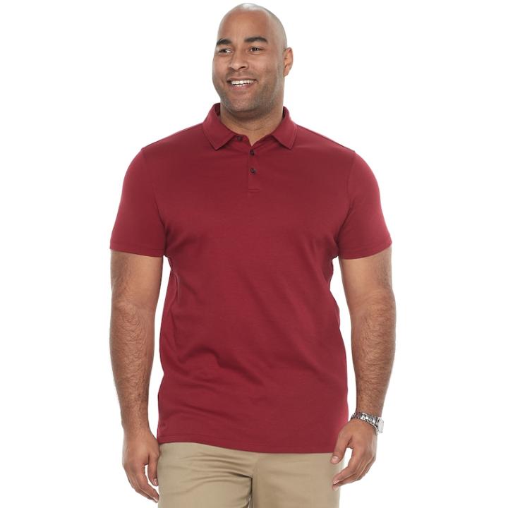 Big & Tall Apt. 9&reg; Regular-fit Soft Touch Stretch Interlock Polo, Men's, Size: Xxl Tall, Red