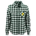 Juniors' Oregon Ducks Buffalo Plaid Flannel Shirt, Women's, Size: Large, Green Oth