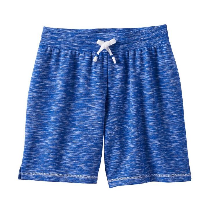 Girls 7-16 & Plus Size So&reg; Slubbed Soft Midi Shorts, Girl's, Size: 14 1/2, Dark Blue