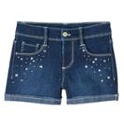 Girls 4-8 Sonoma Goods For Life&trade; Rhinestone Denim Shorts, Girl's, Size: 7, Blue Other