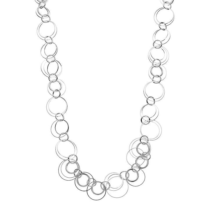 Apt. 9&reg; Long Circle Link Necklace, Women's, Silver