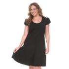 Plus Size White Mark Fit & Flare Dress, Women's, Size: 2xl, Black