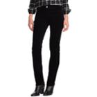 Women's Chaps Stretch Corduroy Staight-leg Pants, Size: 2 Short, Black