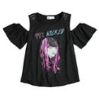 Disney's D-signed Descendants 2 Girls 7-16 99% Wicked Cold-shoulder Tee, Size: Medium, Black