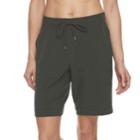 Women's Tek Gear&reg; Woven Bermuda Shorts, Size: Large, Dark Grey