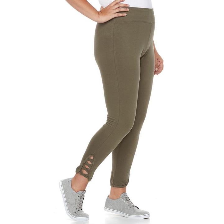 Plus Size French Laundry Cutout Leggings, Women's, Size: 1xl, Green Oth