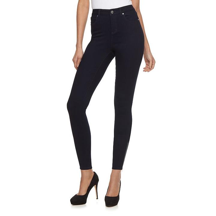 Women's Jennifer Lopez Zippered Ankle Jeans, Size: 4 - Regular, Blue