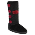 Women's Arkansas Razorbacks Button Boots, Size: Small, Black