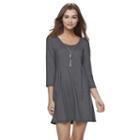 Juniors' Lily Rose Pleated Swing Dress, Girl's, Size: Small, Grey (charcoal)