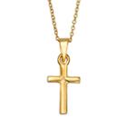 Charming Girl 14k Gold Vermeil Cross Pendant Necklace - Kids, Size: 15, Yellow