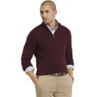 Big & Tall Van Heusen Classic-fit Fine Gauge Heathered Quarter-zip Sweater, Men's, Size: 4xb, Red Other