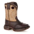 Lil Durango Saddle Toddler Western Boots, Kids Unisex, Size: 9 T, Beig/green (beig/khaki)