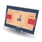 Washington Wizards Replica Basketball Court Display, Size: Novelty, Grey