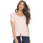 Women's Juicy Couture Tie-front Tee, Size: Small, Light Pink
