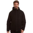 Big & Tall Haggar Stretch Wool-blend Hooded Open-bottom Jacket, Men's, Size: 3xb, Black