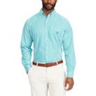 Men's Chaps Classic-fit Patterned Stretch Button-down Shirt, Size: Xxl, Green