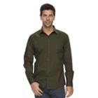 Men's Marc Anthony Slim-fit Stretch Woven Button-down Shirt, Size: Large, Green