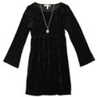 Girls 7-16 & Plus Size Velvet Dress With Necklace, Size: 12 1/2, Oxford