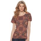 Women's Dana Buchman Dolman Mixed-media Top, Size: Small, Drk Purple