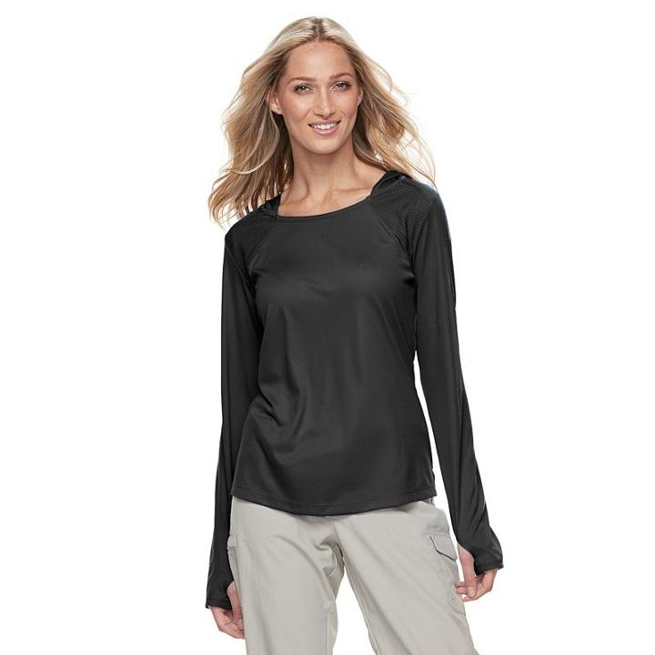 Women's Columbia Cool Coil Hooded Pullover, Size: Small, Grey (charcoal)