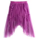 Disney D-signed Descendants 2 Girls 7-16 Ruffled Tulle Sharkbite Hem Skirt, Size: Small, Lt Purple