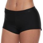 Solid Boyshort Swim Bottoms, Size: Xs, Black