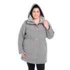 Plus Size Fleet Street Faux-fur-trim Anorak Jacket, Women's, Size: 1xl, Grey