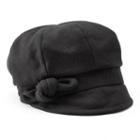 Women's Betmar Adele Knotted Bow Newsboy Hat, Black