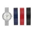 Croton Women's Cubic Zirconia Watch & Interchangeable Band Set, Multicolor