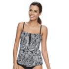 Women's Croft & Barrow&reg; Flyaway Bandeaukini Top, Size: 18, Oxford