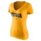 Women's Nike Iowa Hawkeyes Wordmark Tee, Size: Xxl, Gold
