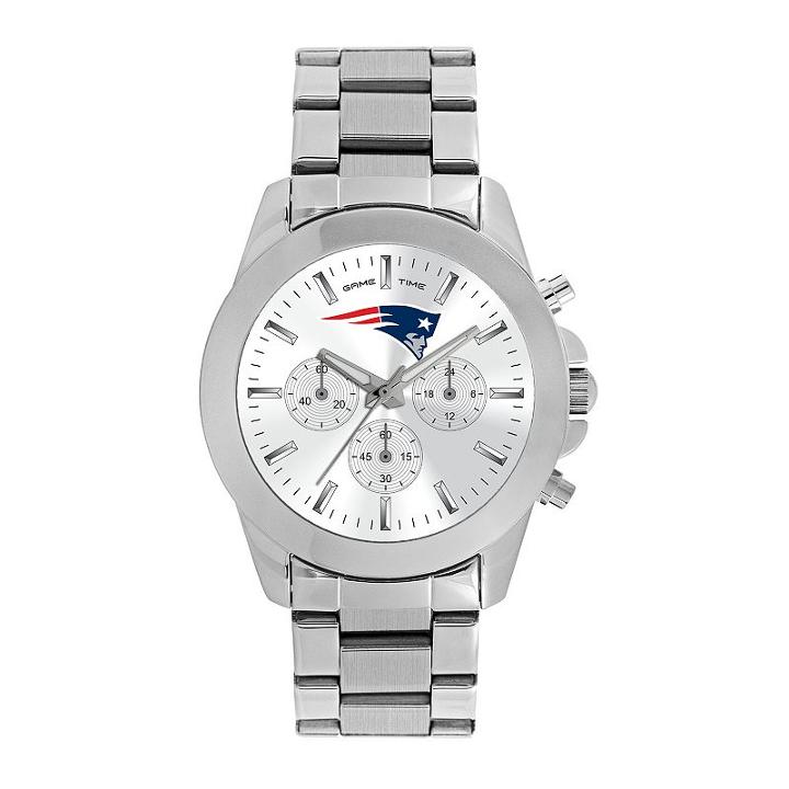Game Time, Women's New England Patriots Knockout Watch, Silver