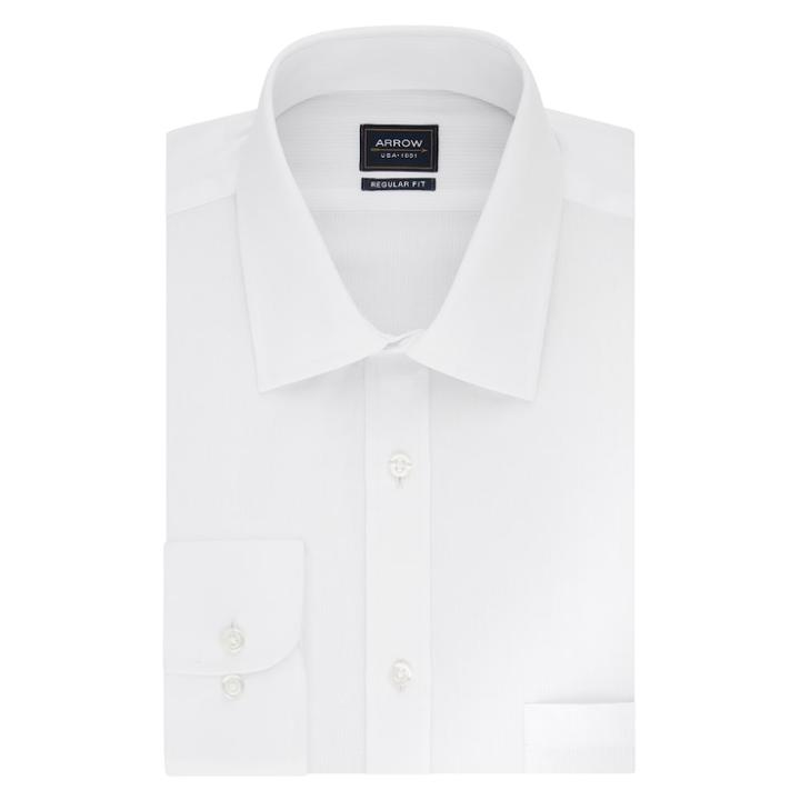 Men's Arrow Slim-fit Dress Shirt, Size: M-34/35, White