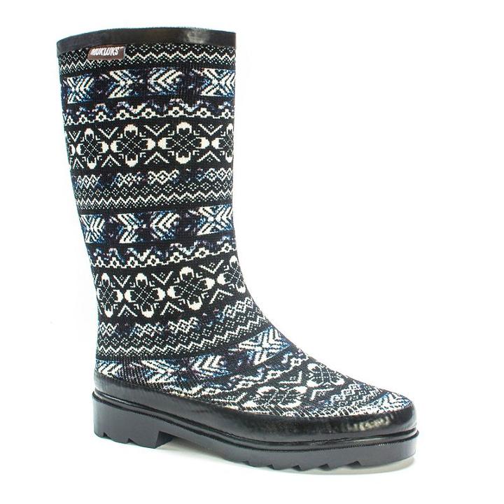 Muk Luks Anabelle Women's Knee-high Rain Boots, Girl's, Size: 6, Blue