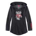 Women's Campus Heritage Wisconsin Badgers Hooded Tunic, Size: Xxl, Black